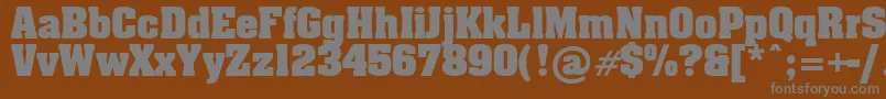 Billboard Font – Gray Fonts on Brown Background