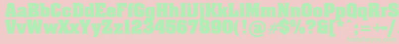 Billboard Font – Green Fonts on Pink Background