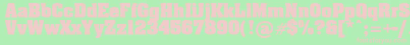 Billboard Font – Pink Fonts on Green Background