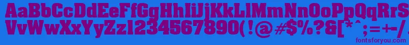 Billboard Font – Purple Fonts on Blue Background