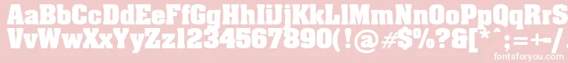 Billboard Font – White Fonts on Pink Background