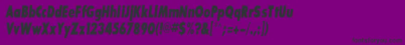 BouganBlackcondensedSsiBold-Schriftart – Schwarze Schriften auf violettem Hintergrund