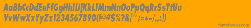 BouganBlackcondensedSsiBold Font – Gray Fonts on Orange Background