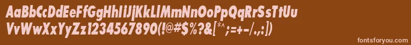 Police BouganBlackcondensedSsiBold – polices roses sur fond brun