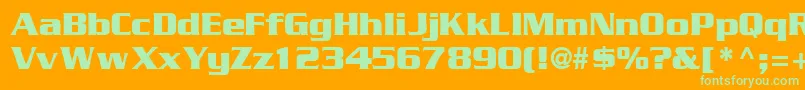 Geodetdisplayssk Font – Green Fonts on Orange Background