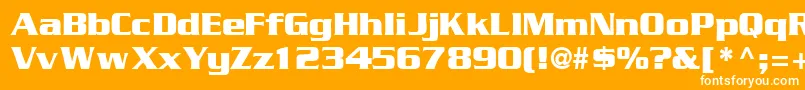 フォントGeodetdisplayssk – オレンジの背景に白い文字