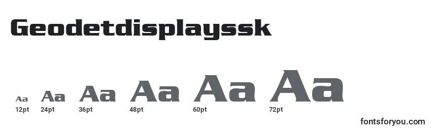 Размеры шрифта Geodetdisplayssk