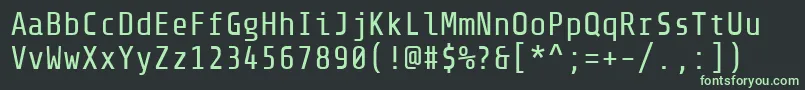 Шрифт ShareTechmono – зелёные шрифты на чёрном фоне