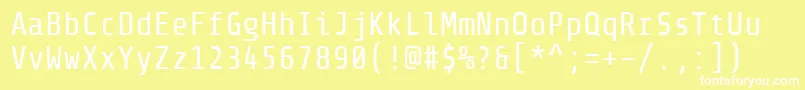 ShareTechmono Font – White Fonts on Yellow Background