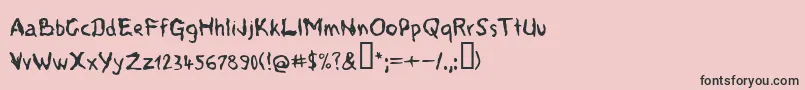 Voods ffy Font – Black Fonts on Pink Background