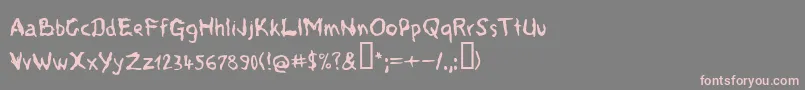 More about Voods ffy Font Voods ffy Font – Pink Fonts on Gray Background