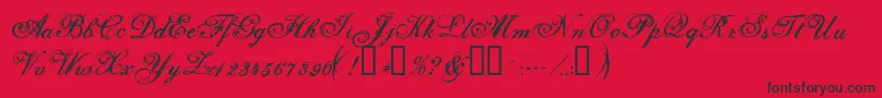 Selfish ffy-Schriftart – Schwarze Schriften auf rotem Hintergrund