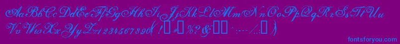 Selfish ffy-fontti – siniset fontit violetilla taustalla