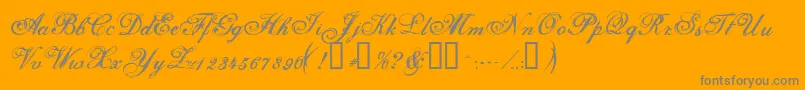 Selfish ffy Font – Gray Fonts on Orange Background