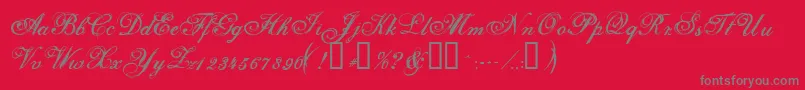 Selfish ffy-Schriftart – Graue Schriften auf rotem Hintergrund