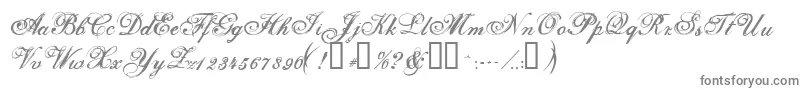 フォントSelfish ffy – 白い背景に灰色の文字