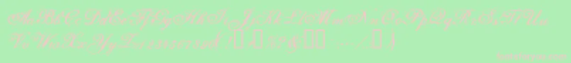 Selfish ffy-fontti – vaaleanpunaiset fontit vihreällä taustalla