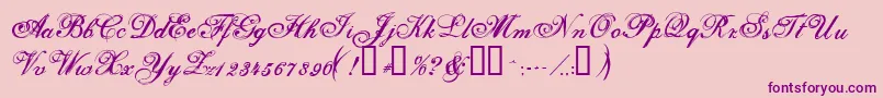 Selfish ffy-Schriftart – Violette Schriften auf rosa Hintergrund