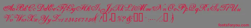Selfish ffy-fontti – punaiset fontit harmaalla taustalla