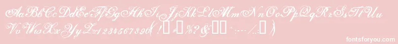 フォントSelfish ffy – ピンクの背景に白い文字