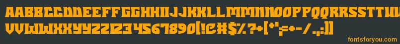 Dungeons Font – Orange Fonts on Black Background