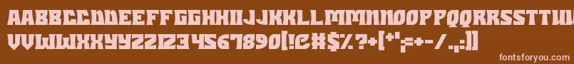 Dungeons Font – Pink Fonts on Brown Background