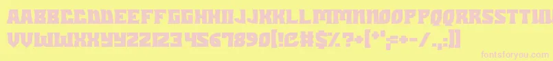 Dungeons Font – Pink Fonts on Yellow Background