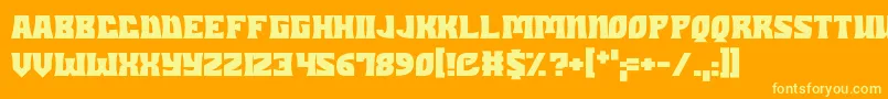 Dungeons Font – Yellow Fonts on Orange Background