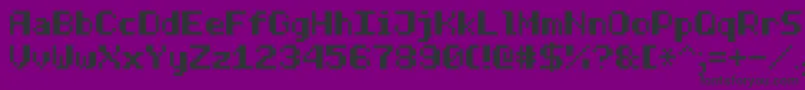 フォントHalfBoldPixel7 – 紫の背景に黒い文字