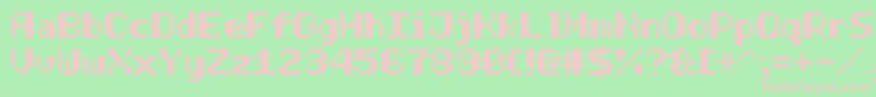 HalfBoldPixel7 Font – Pink Fonts on Green Background