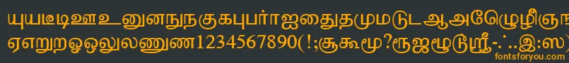 Шрифт TharminiPlain – оранжевые шрифты на чёрном фоне