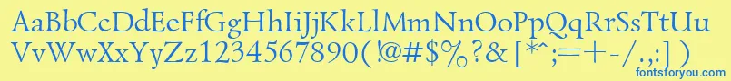 Ukrainianlazurski Font – Blue Fonts on Yellow Background