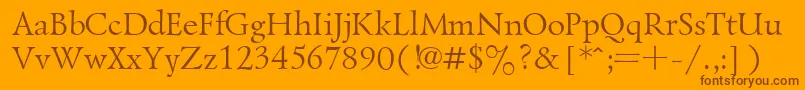 Ukrainianlazurski Font – Brown Fonts on Orange Background