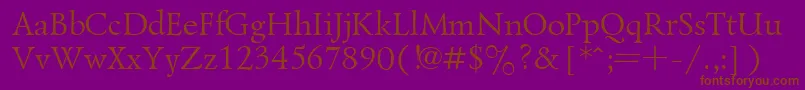 Ukrainianlazurski Font – Brown Fonts on Purple Background