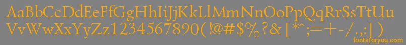 Ukrainianlazurski Font – Orange Fonts on Gray Background