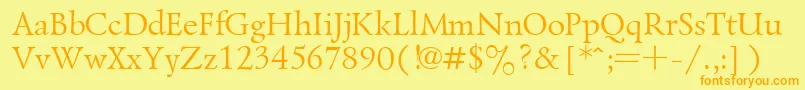 Ukrainianlazurski Font – Orange Fonts on Yellow Background