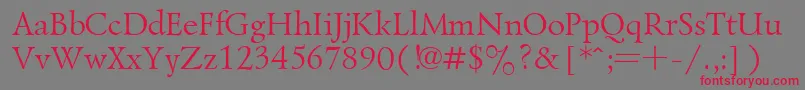 Ukrainianlazurski Font – Red Fonts on Gray Background