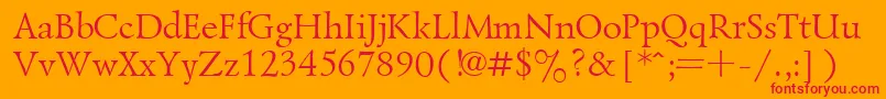 Ukrainianlazurski Font – Red Fonts on Orange Background