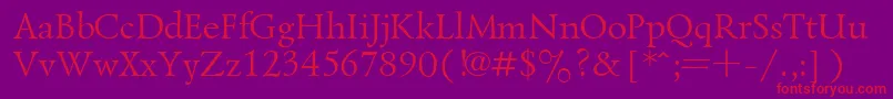 Ukrainianlazurski Font – Red Fonts on Purple Background