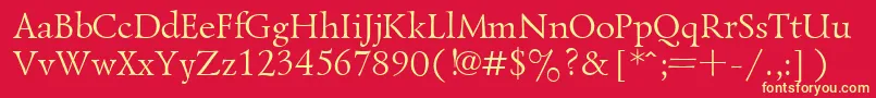 Ukrainianlazurski Font – Yellow Fonts on Red Background