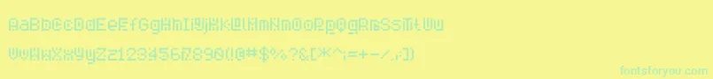 Savior3 Font – Green Fonts on Yellow Background