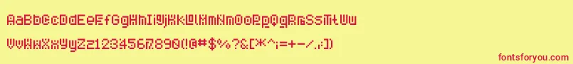Savior3 Font – Red Fonts on Yellow Background