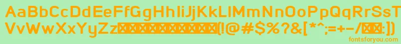 NeptuneDemo Font – Orange Fonts on Green Background