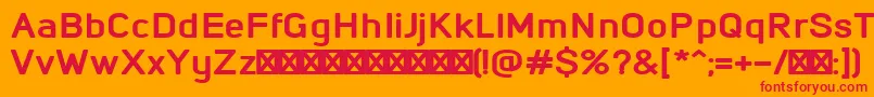 Шрифт NeptuneDemo – красные шрифты на оранжевом фоне