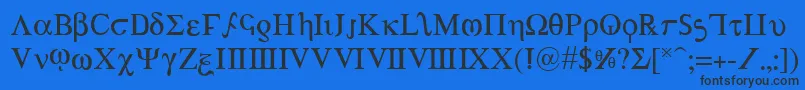 Achv2 Font – Black Fonts on Blue Background