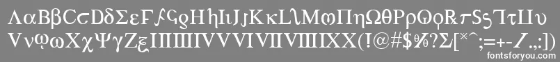 フォントAchv2 – 灰色の背景に白い文字