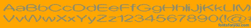 Obtuse1 Font – Blue Fonts on Orange Background