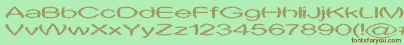 Obtuse1 Font – Brown Fonts on Green Background