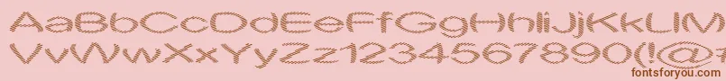 Obtuse1 Font – Brown Fonts on Pink Background