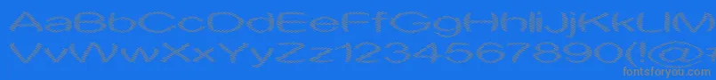 Obtuse1-Schriftart – Graue Schriften auf blauem Hintergrund